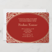 Elegant Red Gold Boy Annaprashan Einladung (Vorderseite)