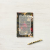 Elegant Red Gold Christmas Holiday Tree Post-it Klebezettel (Auf Schreibtisch)