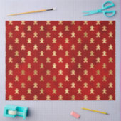 Elegant Red Gold Gingerbret Weihnachten Seidenpapier (Basteln)