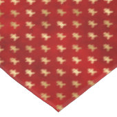 Elegant Red Gold Gingerbret Weihnachten Tischdecke (Schrägansicht)