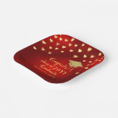 Elegant Red Gold Glückwunschs Class of 2025 Gradua Pappteller (Gewinkelt)