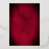 Elegant Red Gold Masquerade Quinceanera Folieneinladung (Rückseite)