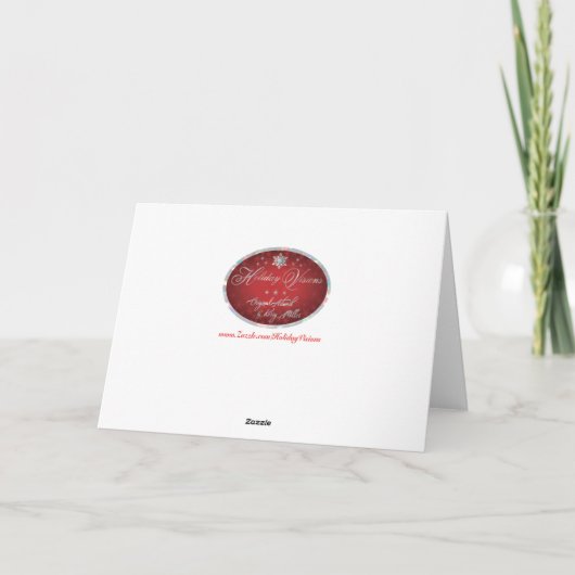 Elegant Red & Gold Weihnachten Poinsettia (Rückseite)