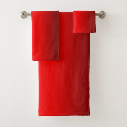 Elegant Red Gradient Badhandtuch Set (Insitu)
