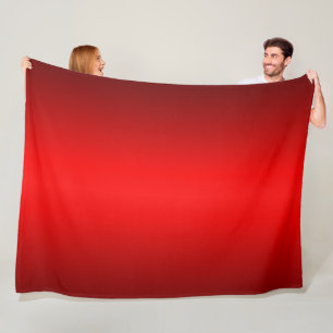 Elegant Red Gradient Fleecedecke