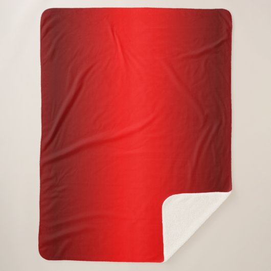 Elegant Red Gradient Sherpadecke (Vorderseite)