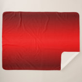 Elegant Red Gradient Sherpadecke (Vorderseite (Horizontal))