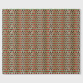 Elegant Red Green Geometric Chevron Luxury Pattern Geschenkpapier (Flach)