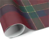 Elegant Red Green Gold Tartan Christmas Geschenkpapier (Rolleneckpunkt)