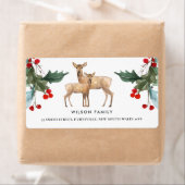 ELEGANT RED GREEN HOLLY BERRY DEER DUO NEW YEY (Insitu)