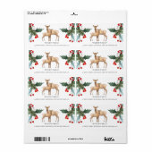ELEGANT RED GREEN HOLLY BERRY DEER DUO NEW YEY (Vorne)
