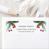 ELEGANT RED GREEN HOLLY BERRY NEW YEAR ADRESSE (Insitu)