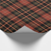 Elegant Red | Green | Kariert überprüft Geschenkpapier (Ecke)