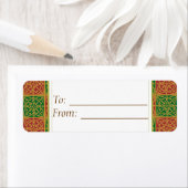 Elegant Red Green Lilie Gift Tag Labels (Insitu)