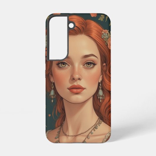 Elegant Red Haired Princess Samsung Case Galaxy Hülle (Rückseite)