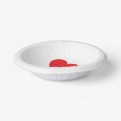 Elegant Red Heart 9 Inch Personalized Paper Bowl Pappteller (Gewinkelt)