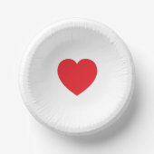 Elegant Red Heart 9 Inch Personalized Paper Bowl Pappteller (Vorderseite)