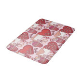 Elegant Red Heart Love Theme Valentine’s Day Gift Badematte (Schrägansicht)