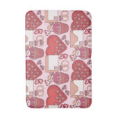 Elegant Red Heart Love Theme Valentine’s Day Gift Badematte (Vorderseite Vertikal)