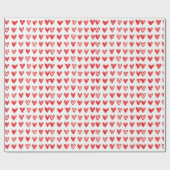 Elegant Red Heart Sketch Wrapping Paper - Perfect  Geschenkpapier (Flach)