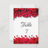 Elegant Red Hearts Einladung (Vorderseite)