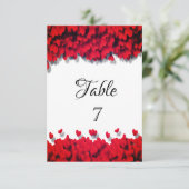 Elegant Red Hearts Einladung (Stehend Vorderseite)