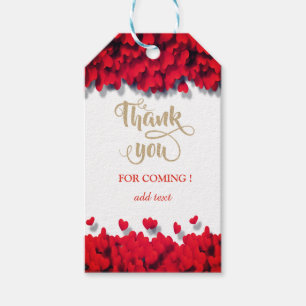 Elegant Red Hearts Geschenkanhänger