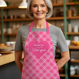 Elegant Red Hearts Personalized Love Gift Valentin Schürze