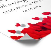 Elegant Red Hearts Poster (Ecke)