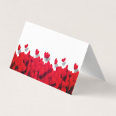 Elegant Red Hearts Visitenkarten (Rückseite)