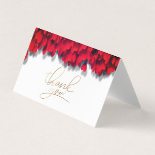 Elegant Red Hearts Visitenkarten