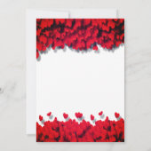 Elegant Red Hearts Wedding Einladung (Rückseite)