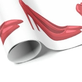 Elegant Red heel shoes Geschenkpapier (Rolleneckpunkt)