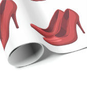 Elegant Red heel shoes Geschenkpapier (Rolleneckpunkt)