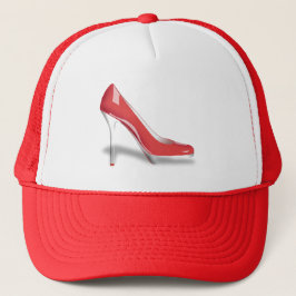 ELEGANT RED HIGH HEEL SHOE TRUCKERKAPPE