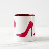 ELEGANT RED HIGH HEEL SHOES ZWEIFARBIGE TASSE (Mittel)