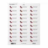 Elegant Red High Heels Return Address label        (Vorne)