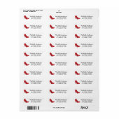 Elegant Red High Heels Return Address label        (Vorne)