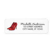 Elegant Red High Heels Return Address label        (Vorne)