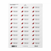 Elegant Red High Heels Return Address label        (Vorne)