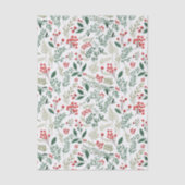 Elegant Red Holly Berries Seidenpapier (Vorderseite)