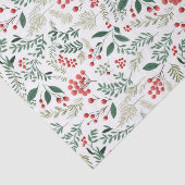 Elegant Red Holly Berries Seidenpapier (Ausschnitt)