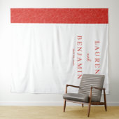 Elegant Red Leaf Texture Wandteppich (Beispiel (Horizontal))