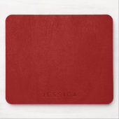 Elegant Red Leather Texture Print Mousepad (Vorne)