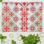 Elegant Red Mandala Geometric Bedroom & Home Texti Geschirrtuch (Gefaltet)