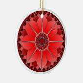 elegant Red Mandala Keramikornament (Rechts)