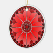 elegant Red Mandala Keramikornament (Links)