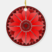elegant Red Mandala Keramikornament (Hinten)