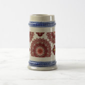 Elegant Red Mandala Pattern Beer Stein – Artistic  Bierglas (Mittel)