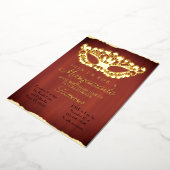 Elegant Red Masquerade Folieneinladung (Gedreht)